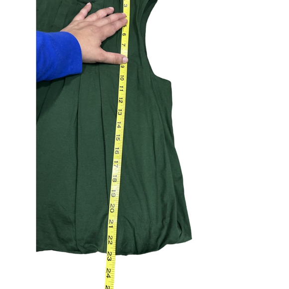 NWT Madewell Sleeveless Crewneck Bubble Top size medium in green - Picture 4 of 9